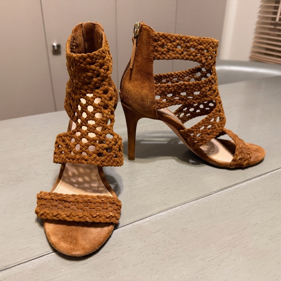 SANDRO (37) Suede Macrame Boho sandal/bootie - Picture 5 of 9